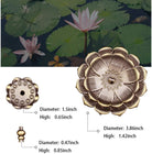 3-In-1 Lotus Stick Incense Burner Disc and Cone Incense Holder Ash Catcher Cinnamon Organic Citronella (Red Copper)