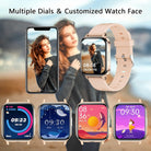 Smart Watch, 1.7" Smartwatch for Android and Ios Phones, Fitness Tracker with with Full Touch Color Screen Heart Rate and Sleep Monitor Pedometer, IP68 Waterproof Smart Watch for Women Men