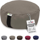 Hemp Zafu Meditation Cushion for Sitting on Floor, Hemp Yoga Pillow, Zafu Meditation Pillow, Zen Seiza Kneeling Prayer Pad Support - Made in USA - round Natural