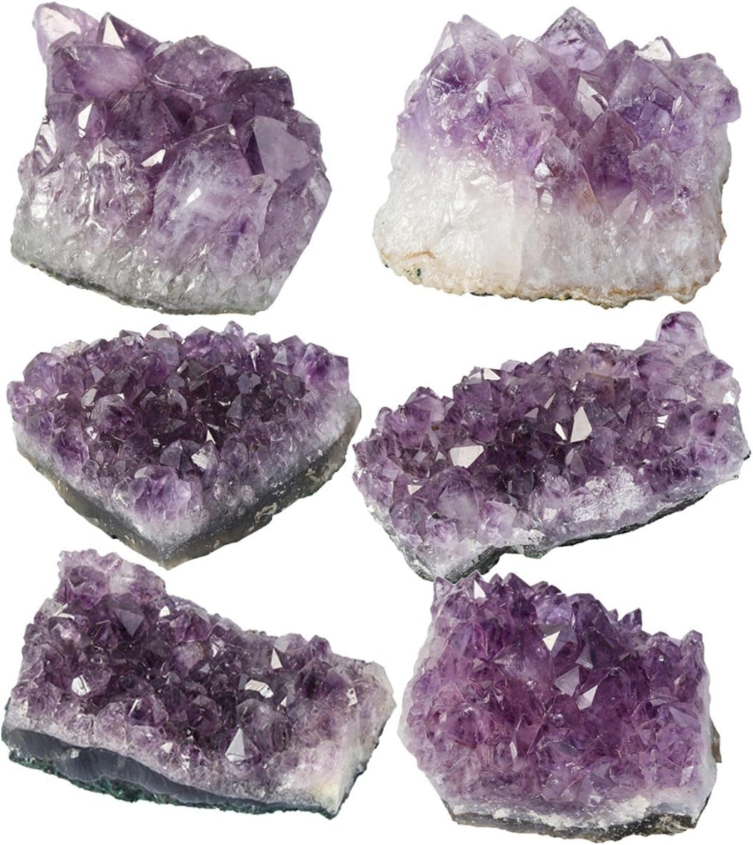Natural Amethyst Crystal Cluster Specimen Stone for Crystals Healing Reiki Home Decoration(0.2Lb-0.3Lb)