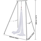 551.15 Lbs Yoga Swing Stand Hammock Aerial Silk Kit Load Yoga Frame White