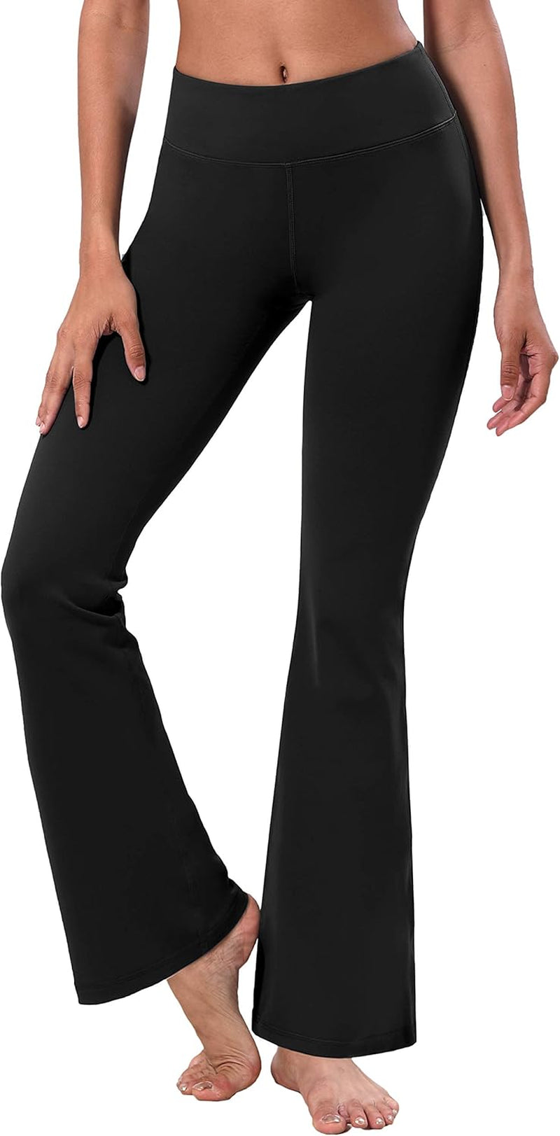 29"/31"/33"/35" 3 Styles Women'S Bootcut Yoga Pants Basic/Back Pockets High Waist Workout Tummy Control Flare
