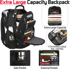 18.4 Laptop Backpack for Men, 55L-60L Extra Large Gaming Laptops Backpack with USB Charger Port, TSA Friendly Flight Approved RFID Anti-Theft Pocket, Water Resistant Suiltable for Travel Business Work