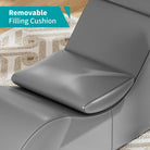 Yoga Chaise Lounge Chair, Morden Ergonomic Design Yoga Sofa, Curved Lounge Chaise Indoor for Stretching&Relaxation, Grey