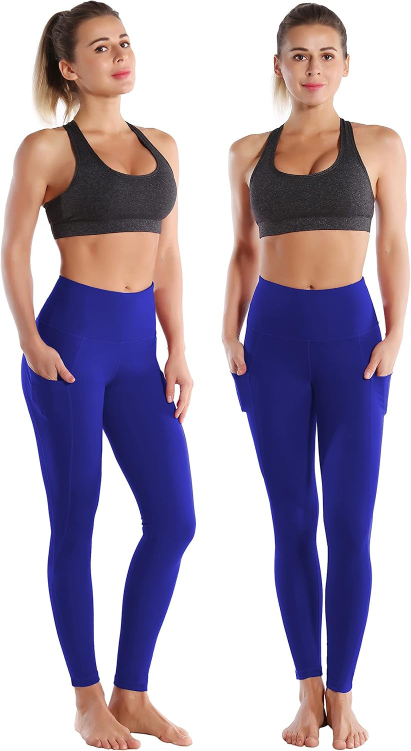 25"/26"/27"/28" Inseam Women'S Basic/Out Pockets High Waist Yoga Pants Stretchy Workout Pants