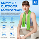 [4 Pack] Cooling Towel (40"X12"), Ice Microfiber Towel, Soft Breathable for Yoga, Sport, Running, Gym, Workout, Camping, Fitness & More Activities
