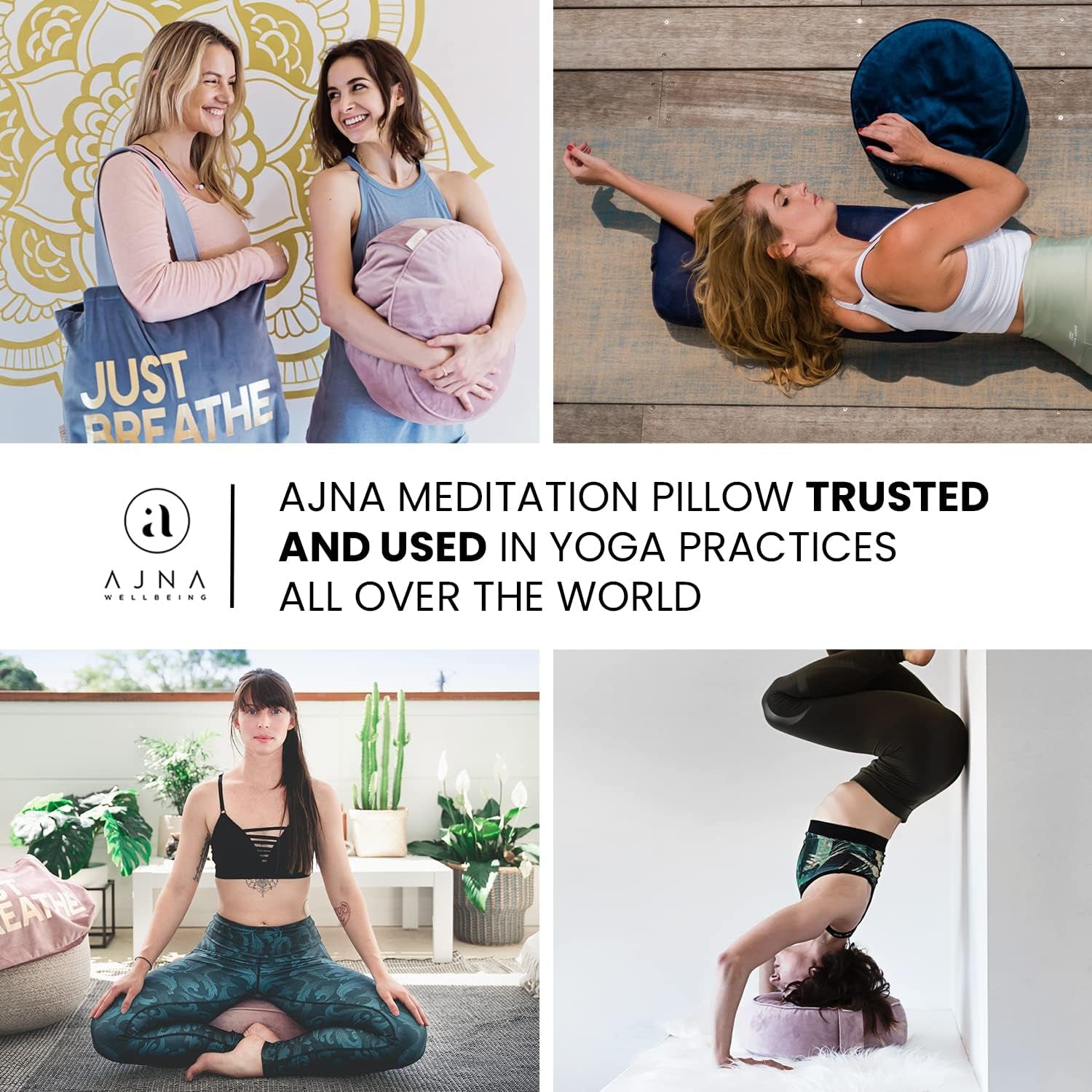 Buckwheat Meditation Cushion round Zafu Yoga Pillow - Zafu Meditation Cushion Velvet with Zippered Organic Cotton Liner to Add or Remove Hulls | Machine Washable - Free Carry Bag (Emerald)