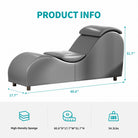 Yoga Chaise Lounge Chair, Morden Ergonomic Design Yoga Sofa, Curved Lounge Chaise Indoor for Stretching&Relaxation, Grey