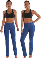 29"/31"/33"/35"/37" Women'S High Waist Straight Leg Yoga Pants Tummy Control Workout Pants with Pockets