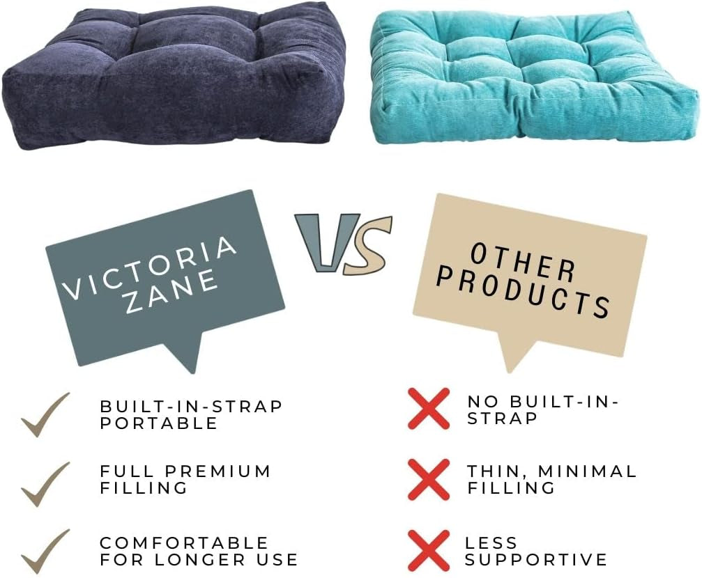 Victoriazane Large Floor Pillow, Thick Meditation Cushion Floor Pillows Seating for Adults, 24X24X7 Thick & Solid Lounge Pillows for Floor, Large Meditation Pillow, Thick Floor Cushion