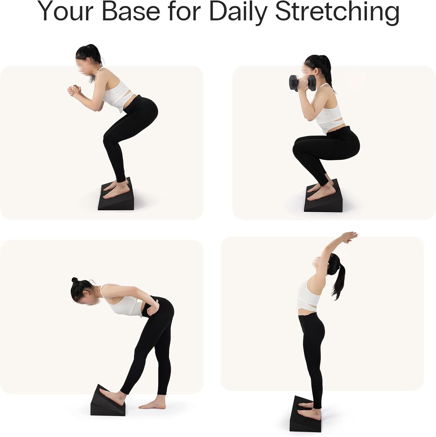 13" Large Yoga Foam Wedge, Slant Board, Calf Stretcher, Improve Lower Leg Strength, Stability, Incline Wedge, Knee Pad, Back Support, Footrest Cushion, Physical Therapy, One Pair