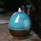 Ceramic LED Backflow Incense Holder Creative Waterfall Incense Burner Aromatherapy Censer Ornament Reflux Incense Burner Crafts Home Decoration