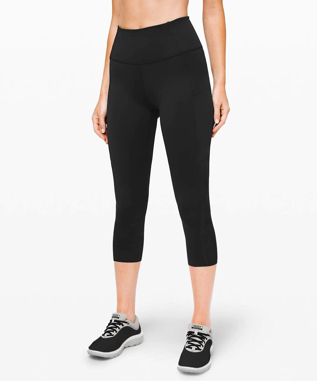 Women'S Yoga Pants with Pockets, High Waist Tummy Control Leggings, Workout 4 Way Stretch Capri Yoga Leggings