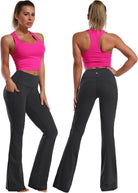29"/31"/33"/35"/37" Women Bootleg/Wide Legs High Waist Yoga Pants Tummy Control Bootcut Workout Flared Out Pockets