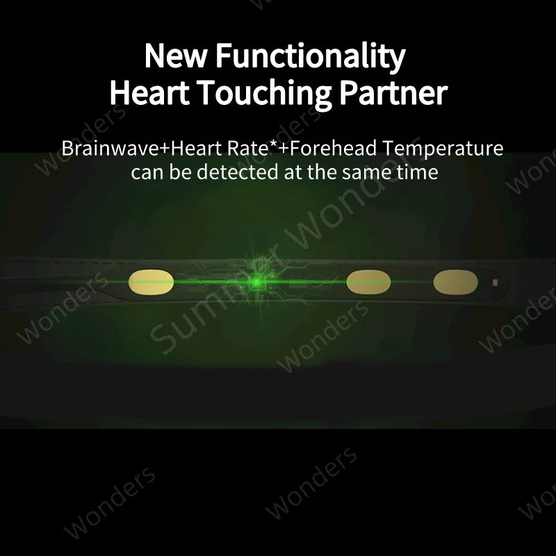 New Brainlink Pro Brainwave EEG Headband for Neuro-Feedback Mind Control Smart Headset with Heart Rate Sensor Emotion Detection