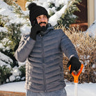 Womens Winter Warm Sets Knitted Fur Pompoms Beanie Hat Circle Loop Scarf Touch Screen Gloves Winter Favor Accessories