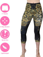 Pants - Workout Capris - High Waist Workout Leggings for Women - Lightweight Printed Yoga Legging - Size S/M 4-10