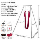 Succebuy Aerial Yoga Frame&Hammock 9.67FT Professional Yoga Swing Stand with 6.6 Yards Aerial Silks Max 551Lbs Indoor Aerial Rig