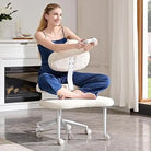 Cross Legged Office Chair with Wheels, Meditation Chair, ADHD Chair for Adults, Wider Criss Cross Chair, Height Adjustable Backr
