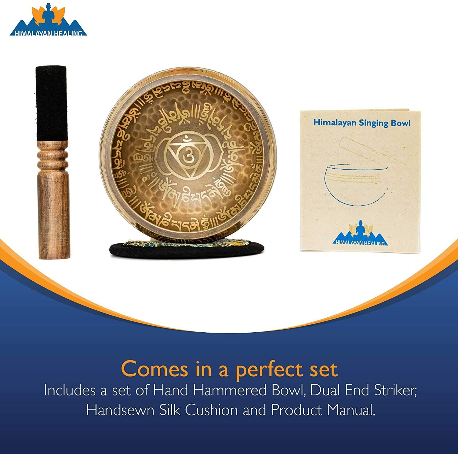 Tibetan Singing Bowl Set ~ for Yoga, Meditation and Sound Healing Third Eye !!