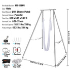551.15 Lbs Yoga Swing Stand Hammock Aerial Silk Kit Load Yoga Frame White