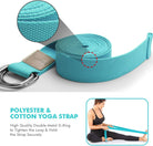 Yoga Block 2 Pack with Yoga Strap, High Density EVA Foam Block, Non-Slip Surface for Yoga, General Fitness, Pilates, Stretching-9" X 6" X 4"