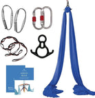 Aerial Silks Yoga Sling Hammock Starter Kit - 9 Yd Tricot Fabric with Hardware & Guide