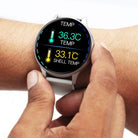 Smart Watch for Women, Sport Fitness Watch with Body Thermometer/Heart Rate/Blood Pressure/Spo2/Sleep Monitor/Pedometer/Waterproof, Lady Bluetooth Smartwatch Grey