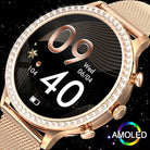 Smart Watch for Lady 1.28'' Bluetooth Call Blood Pressure DIY Custom Dial Sport Fitness Bracelet Waterproof Men Smartwatch Women