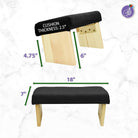 Black Foldable Meditation Chair - Yoga Zen Meditation Bench Kneeling Stool - Wooden Meditation Stool with Cushion - Prayer Kneeler Seiza Meditation Seat