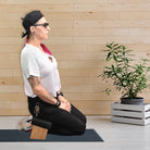 Black Foldable Meditation Chair - Yoga Zen Meditation Bench Kneeling Stool - Wooden Meditation Stool with Cushion - Prayer Kneeler Seiza Meditation Seat
