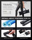 Resistance Bands Bar Exercise Bands Attachment 38" Black Max Load 800Lb for Home Gym Workout Full Body Workout Power Lifting Fitness Bar